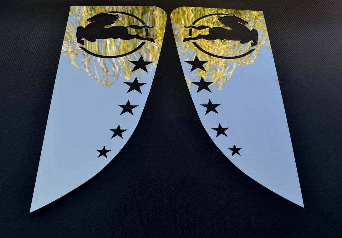 Sleeper Window Decoration Set – suitable for Iveco Hi Way/Stralis, 2 Pieces, Stainless Steel, 685 x 310 mm