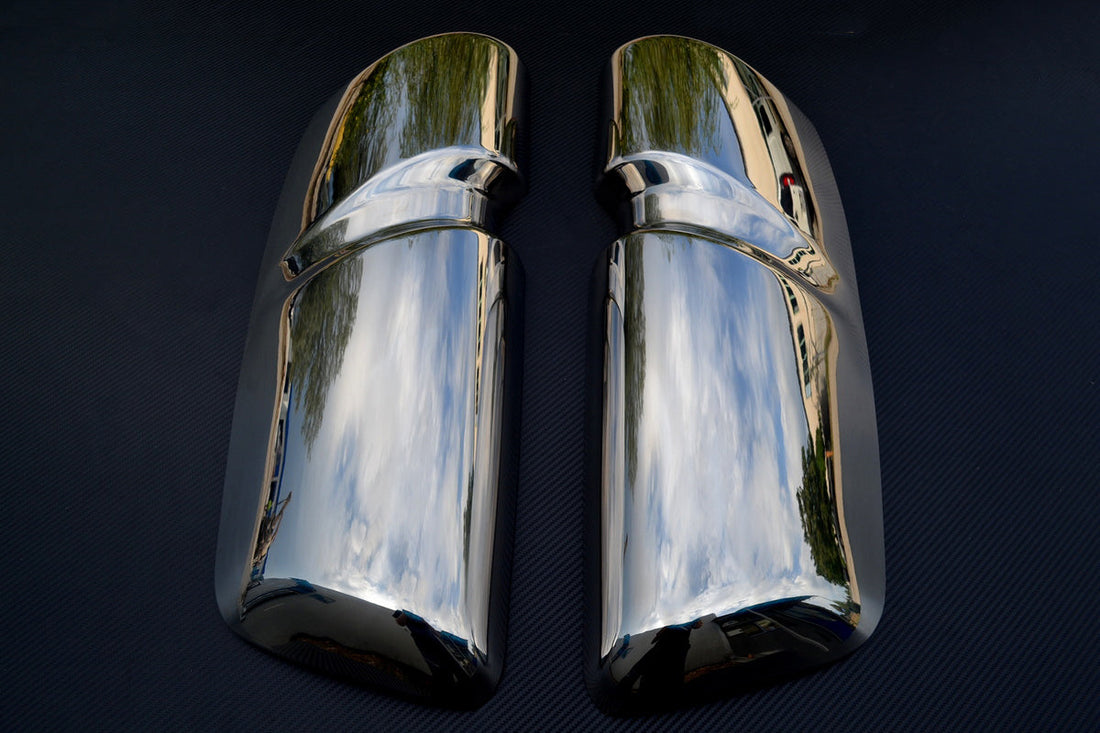 Mirror Covers – Stainless Steel, Suitable for Iveco S-Way, 647 x 220 mm, Set of 2
