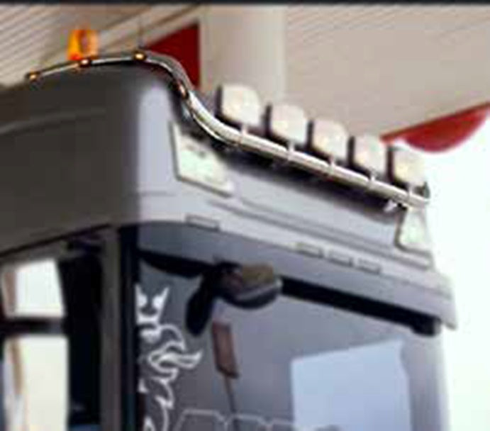 Deep Upper Roof Bull Bar – suitable for Scania NextGen S/R 2017+, Stainless Steel 60 mm
