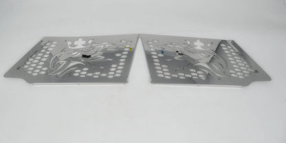 Small Kidney Grille Decorations with Griffin Logo – Stainless Steel, suitable for Scania S/R/G 2016+, with Fog Lights