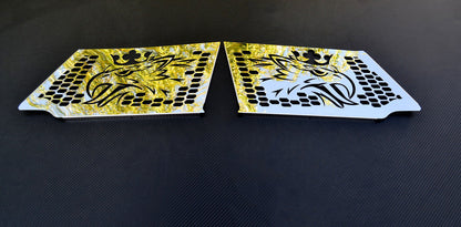 Small Kidney Grille Decorations with Griffin Logo – Stainless Steel, suitable for Scania S/R/G 2016+, with Fog Lights