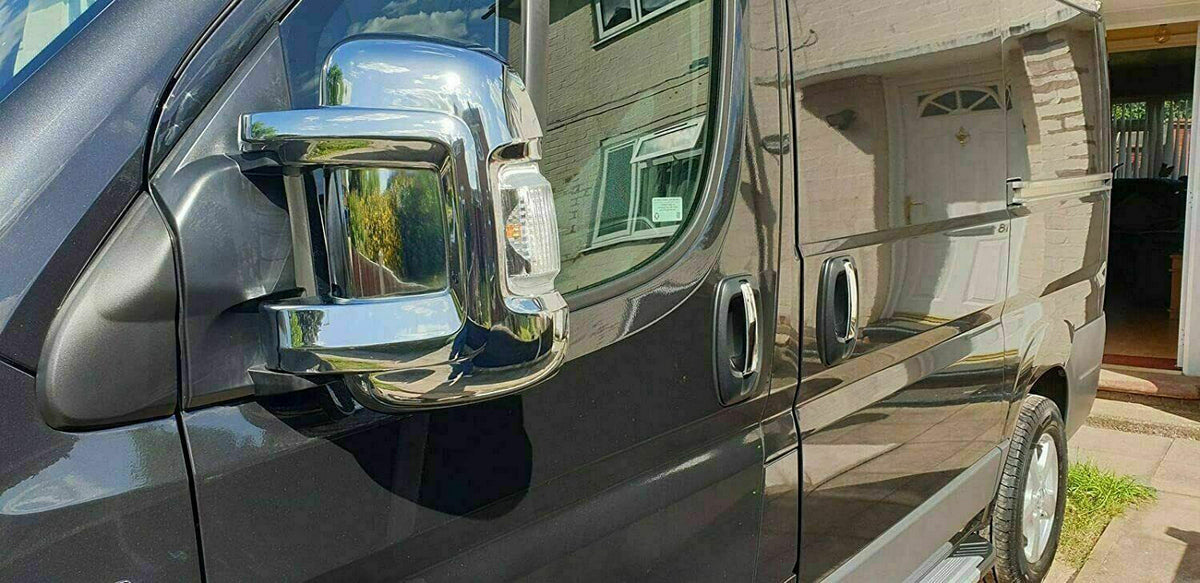 Chrome Mirror Covers – suitable for Fiat Ducato, Peugeot Boxer and Citroën Jumper 2006+, ABS