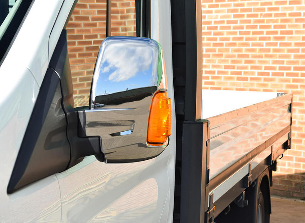 Chrome Mirror Covers – suitable for Ford Transit 2014+, ABS Plastic