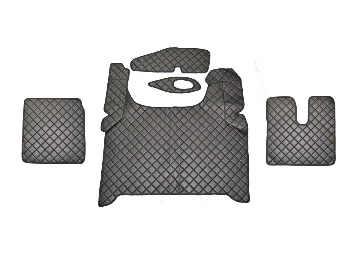 Tapis de sol en cuir synthétique noir pour conduite à droite – adapté pour MAN TGX 2020+