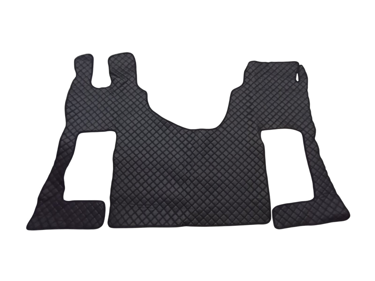 Tapis de sol en cuir synthétique noir – adapté pour Mercedes Actros MP4, siège droit à suspension pneumatique