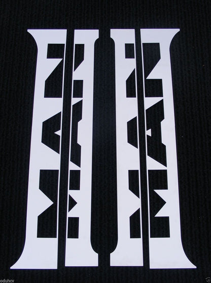 Jeu d’enjoliveurs de montant de porte en inox – adapté pour MAN, 4 pièces, 580 x 70/50 mm