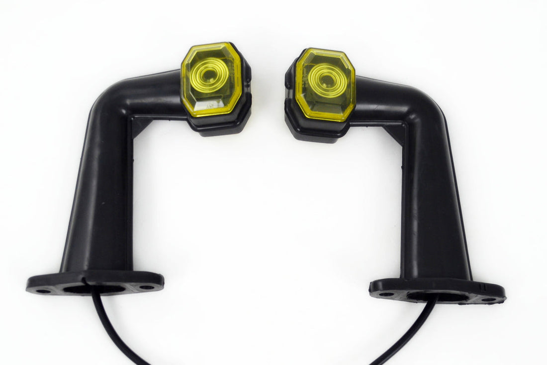 Роговиден габаритен мигач с жълт корпус, LED, 24 V