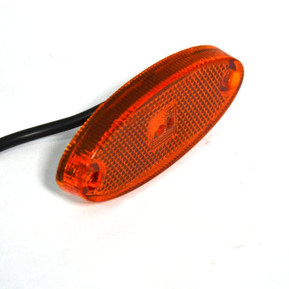 Feu de gabarit ovale à LED jaune, 12/24 V, 2 LED, 101×40×12 mm, entraxe de fixation 84 mm