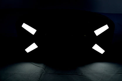 Feu combiné halogène ovale avec DRL néon, 16 LED, 12/24 V, 250×140×70 mm