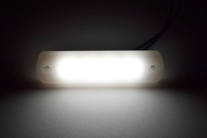 Feu de gabarit latéral néon LED blanc, 12/24 V, 4 diodes, 110 x 31 x 13 mm