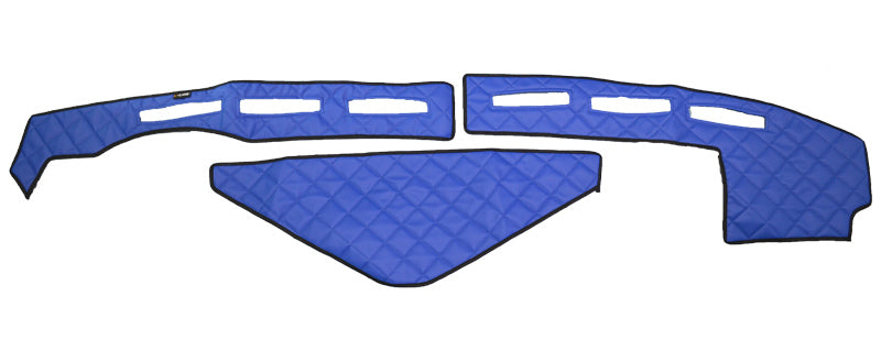 Tapis de tableau de bord en cuir – adapté pour Renault T High Sleeper Cab avec capteur, bleu