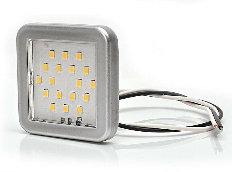 Kleine quadratische LED-Deckenleuchte, 12 V, Weiß, 55 x 55 x 17 mm