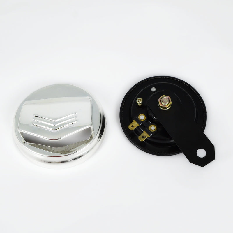 Avertisseur rond fermé pour moto chopper – 12 V, 90 mm, 110 dB