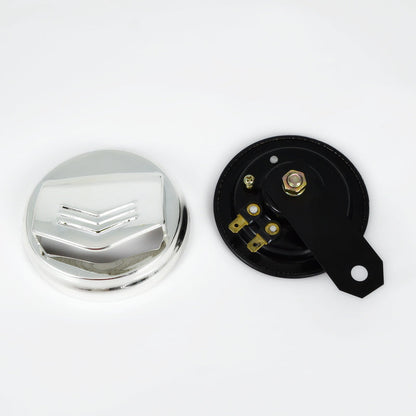 Avertisseur rond fermé pour moto chopper – 12 V, 90 mm, 110 dB