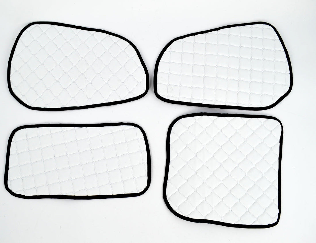 Tapis de panneaux de porte en cuir synthétique (éco-cuir) – adapté pour Scania R Series 2010–2016, blanc