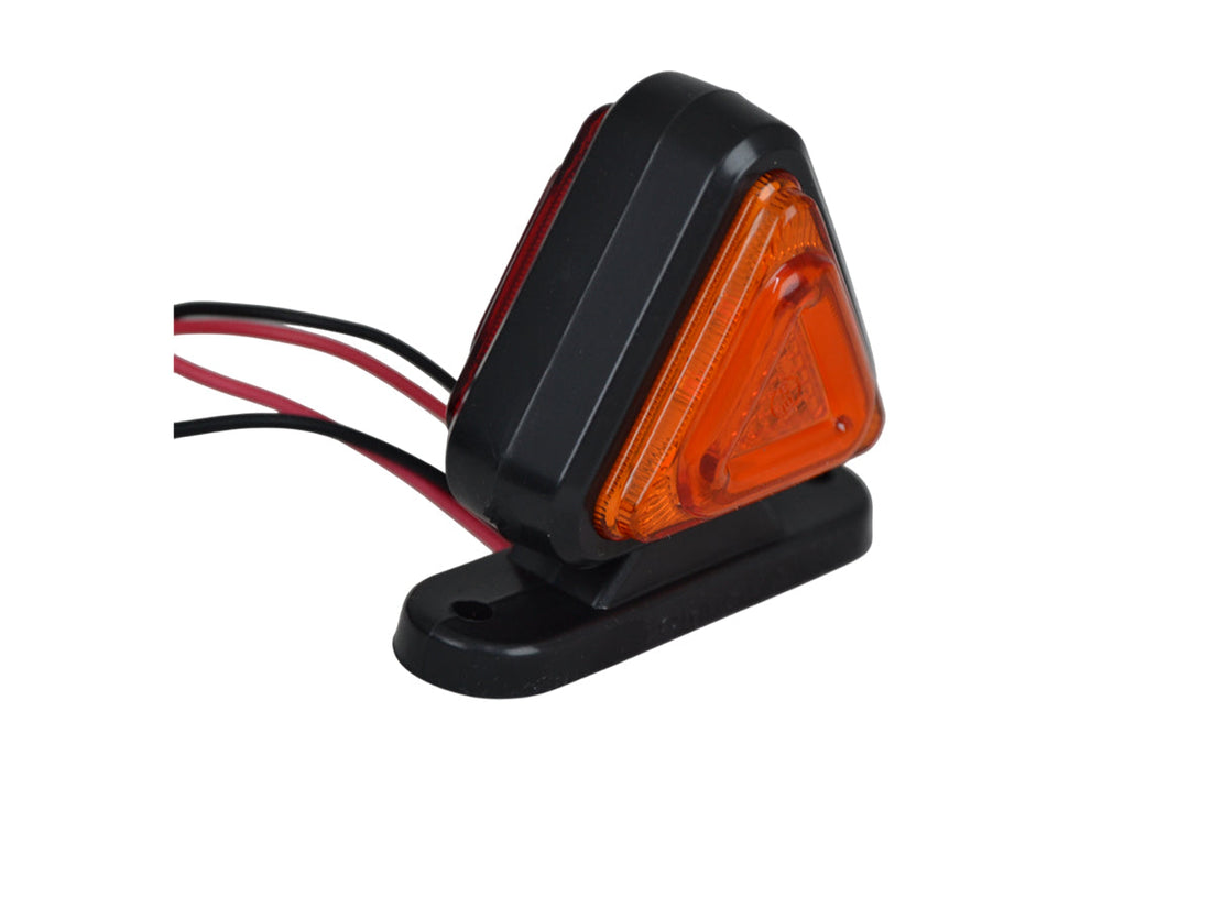 Dreieckiges LED-Markierungslicht, 18 Dioden, Rot/Gelb, 12V/24V