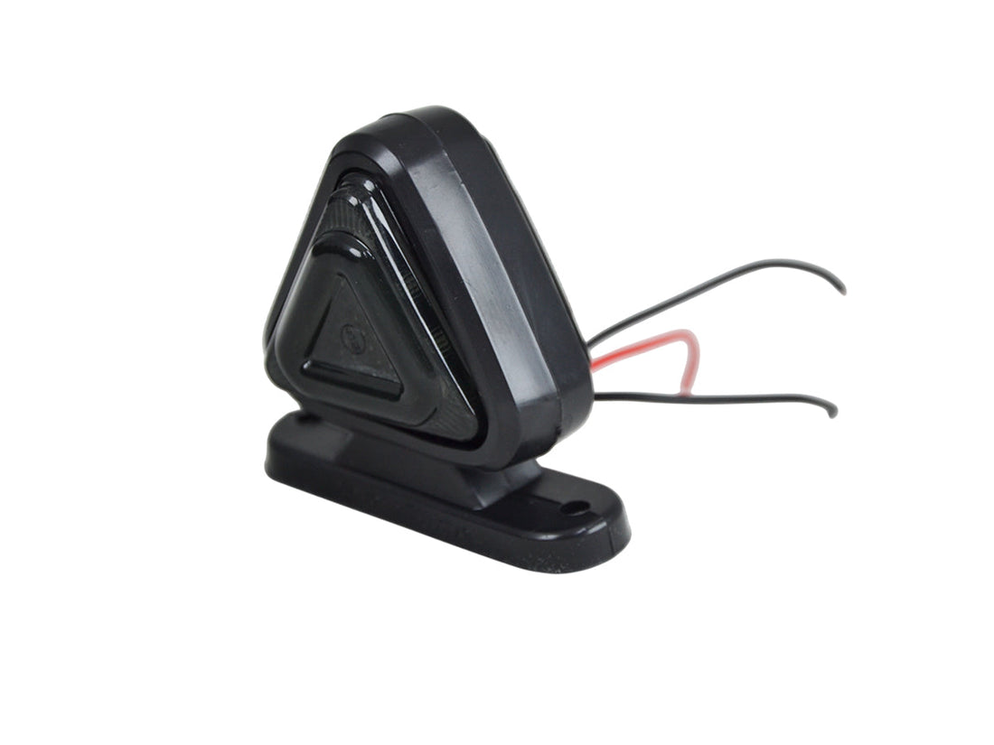 Dreieckige LED-Umrissleuchte, 18 Dioden, Rot/Gelb, 12V/24V, getöntes Glas