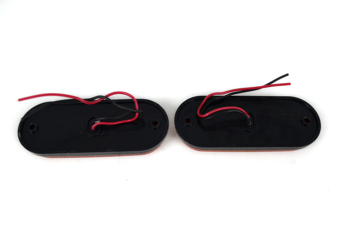 Ovales LED-Seitenmarkierungslicht – 20 LEDs, Neon-Mittelteil, Gelb