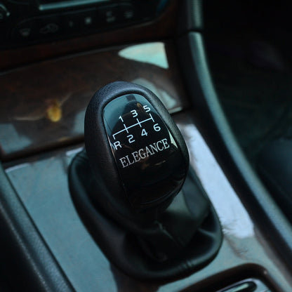 Μπάλες λεβιέ ταχυτήτων – κατάλληλο για Mercedes W203, 6 σχέσεων, δερμάτινο, με την ένδειξη ELEGANCE