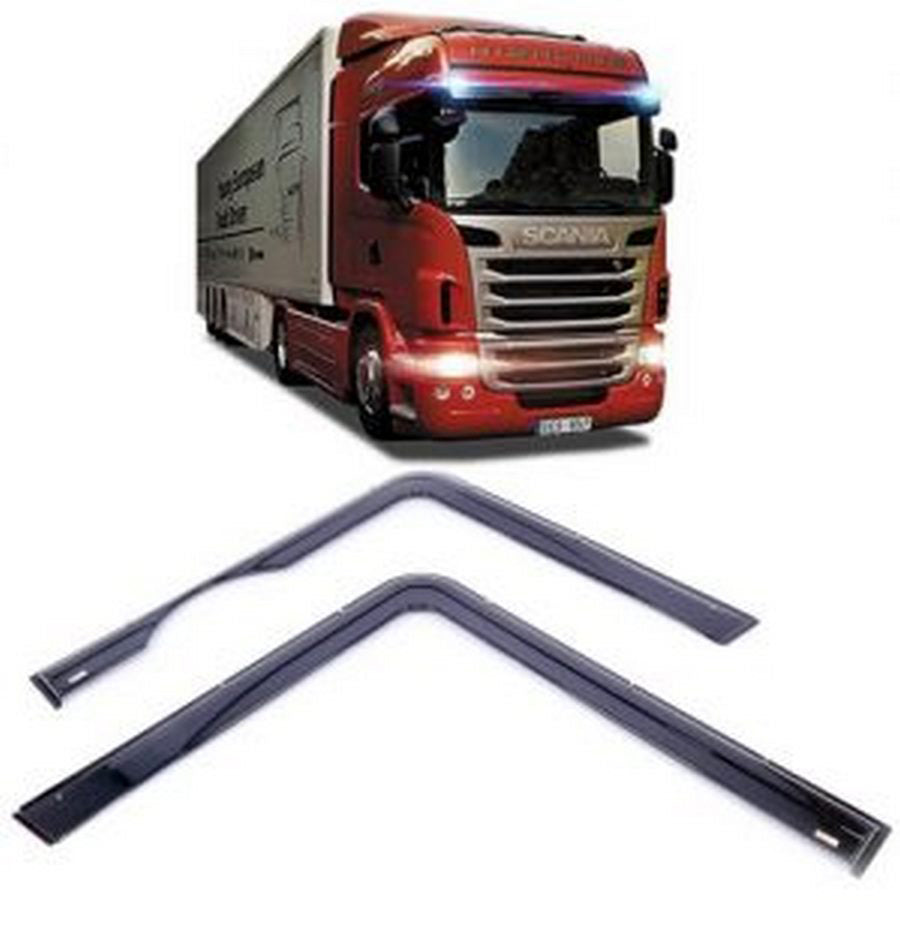 Jeu de déflecteurs de vent – adapté pour Scania R, 2004–2016, noir