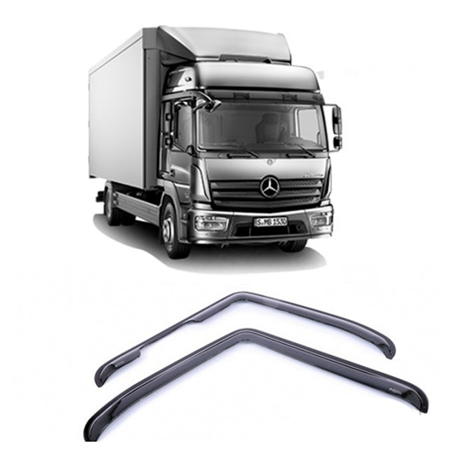 Jeu de déflecteurs de vent – adapté pour Mercedes Atego/Axor 2001–2015, noir