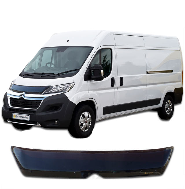 Bonnet Deflector – suitable for Citroen Jumper 2014+, Tinted ABS, 1580 x 250 x 10 mm