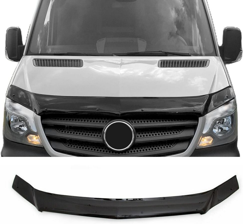 Déflecteur de capot – adapté pour Mercedes Sprinter 2014–2018, ABS teinté, 1730 x 150 x 10 mm