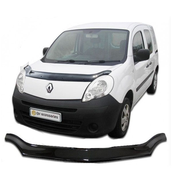 Ветровик за преден капак – подходящ за Renault Kangoo 2009–2013, тониран ABS, 1440 x 130 x 10 mm