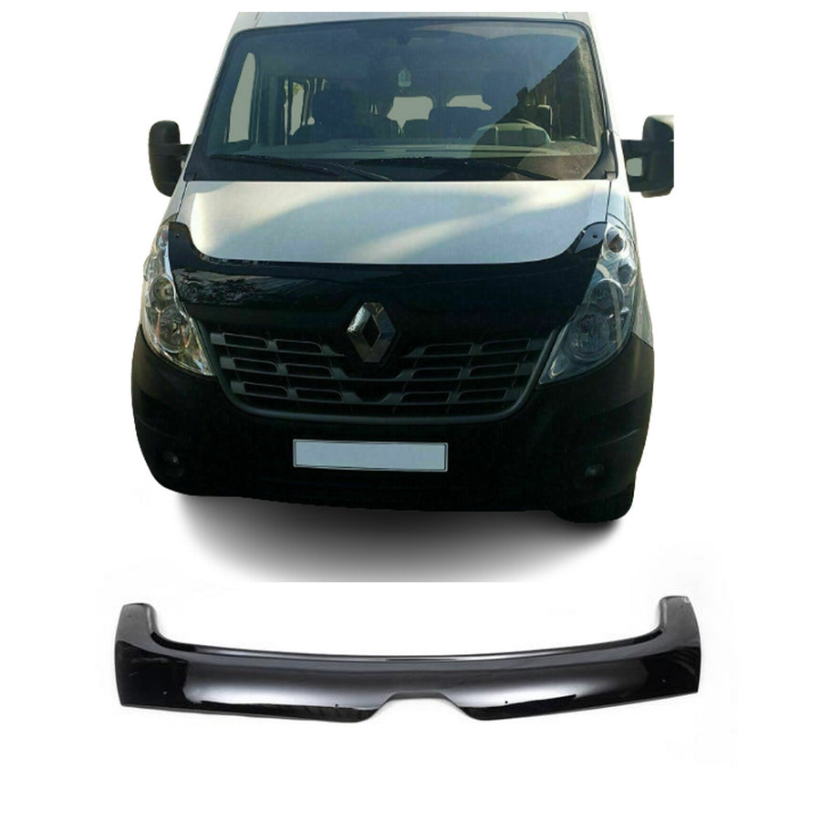Bonnet Deflector – suitable for Renault Master 2014–2019, Tinted ABS, 1570 x 165 x 10 mm