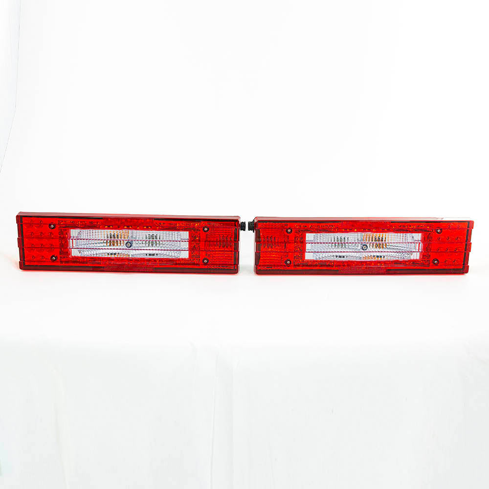 Left LED Combination Tail Light Suitable for Mercedes – Large Red with White Center, LED + Bulb