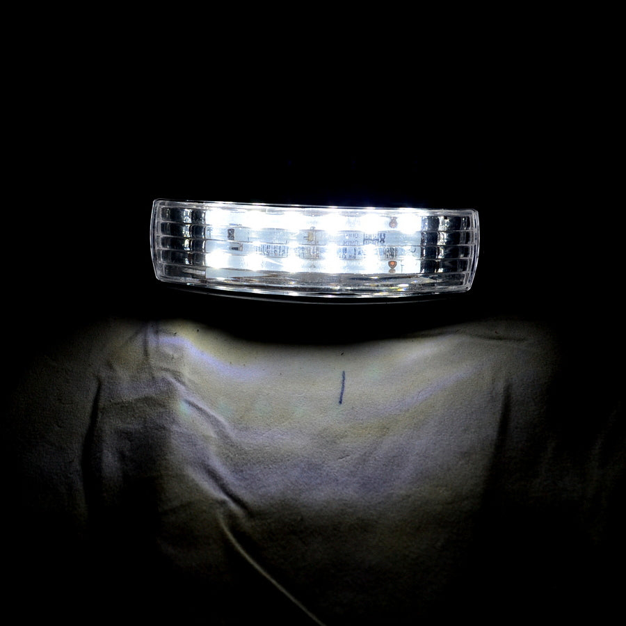 Φωτιστικό θέσης και ημέρας LED chrome-nickel, λευκό, 12 SMD LED, 24V, 120 x 45 x 20 mm, απόσταση βιδών 108 mm