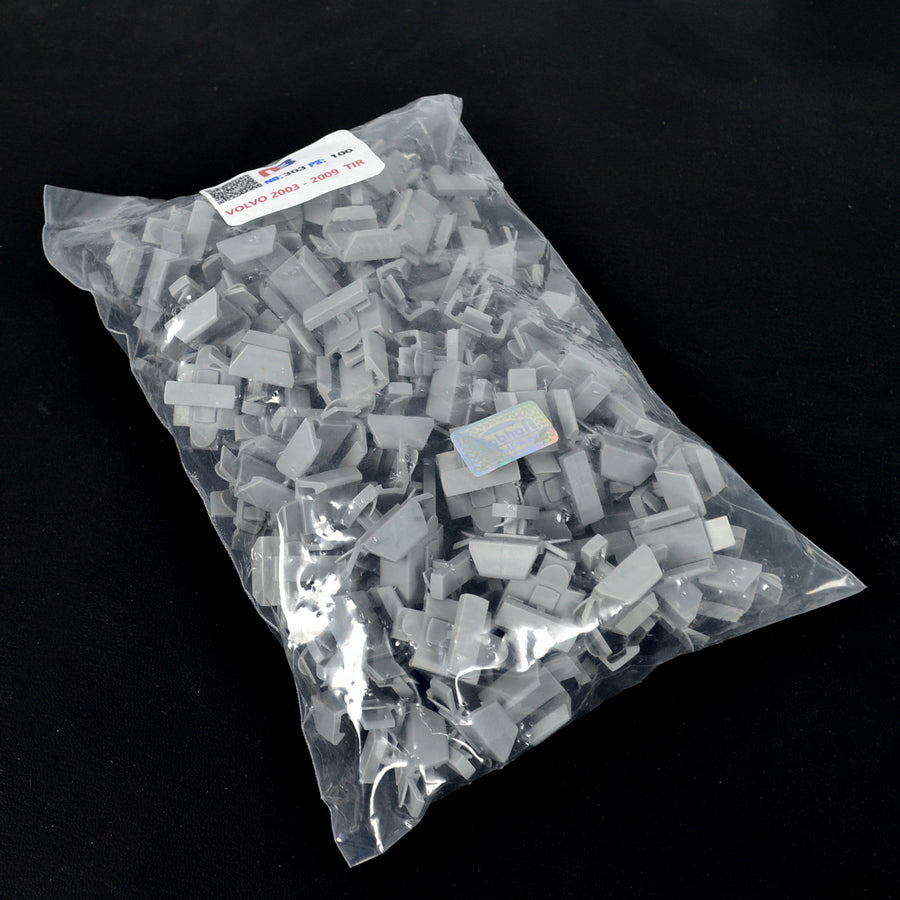 Crochets de rideaux – Gris, lot de 100, adapté pour Volvo CH06