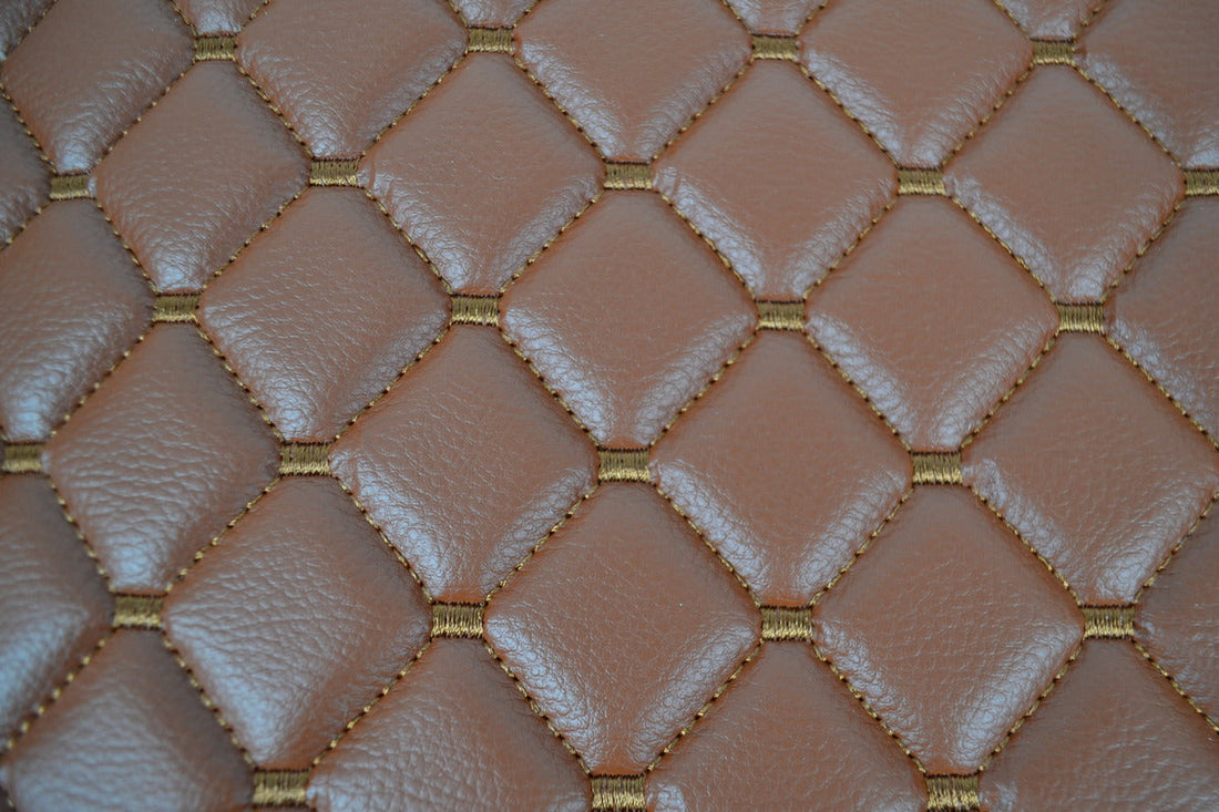 Jeu de tapis de porte 2 pièces – cuir synthétique (éco-cuir) marron, adapté pour DAF XF et XG 2021+