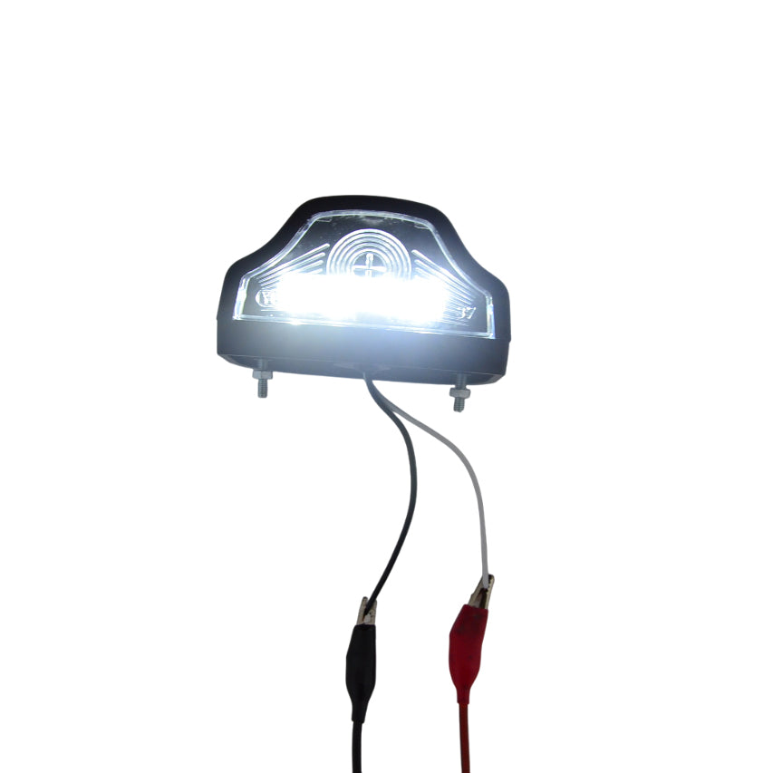 Комплект LED светлини за регистрационен номер, черни, големи 12V лампи за номер, 2 броя