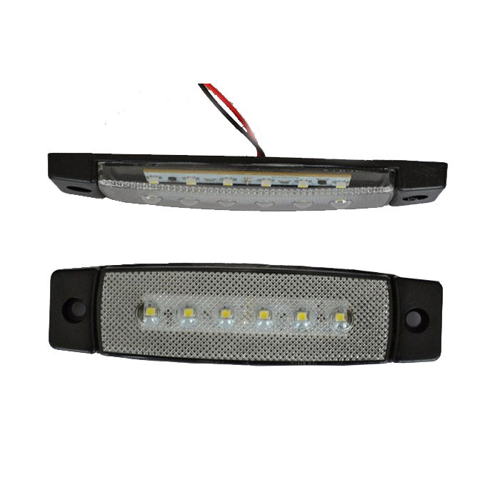 Grand feu de gabarit à LED blanc, 6 diodes LED, lampe de position 24 V