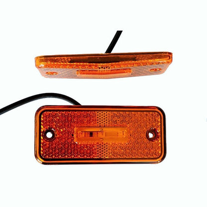 Feu de gabarit latéral suspendu à LED – Jaune 12V avec support en caoutchouc