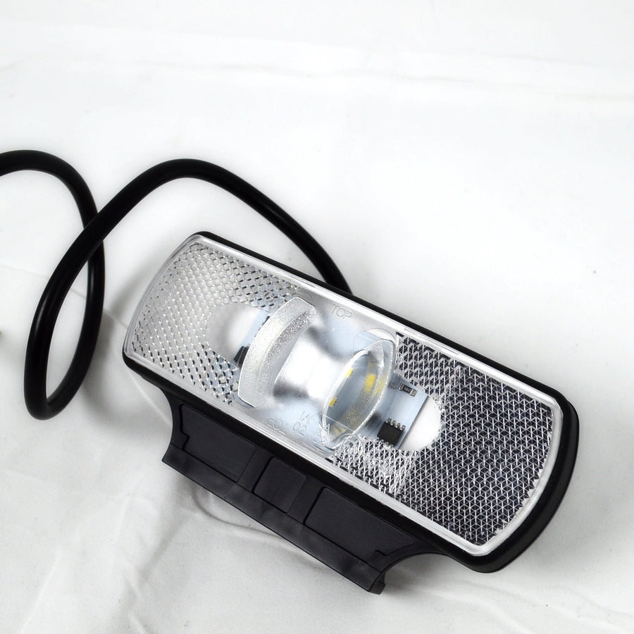 Feu de gabarit LED, blanc double arc avec catadioptre, 4 diodes, 12/24 V