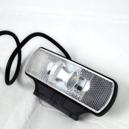 Feu de gabarit LED, blanc double arc avec catadioptre, 4 diodes, 12/24 V