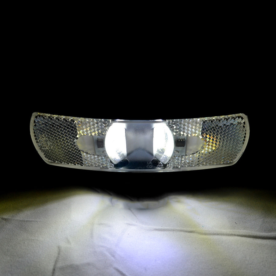 Feu de gabarit LED, blanc double arc avec catadioptre, 4 diodes, 12/24 V