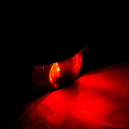 Petit feu de gabarit LED rouge, double arc avec catadioptre, 4 diodes, 12/24 V, 71 x 42 x 25 mm