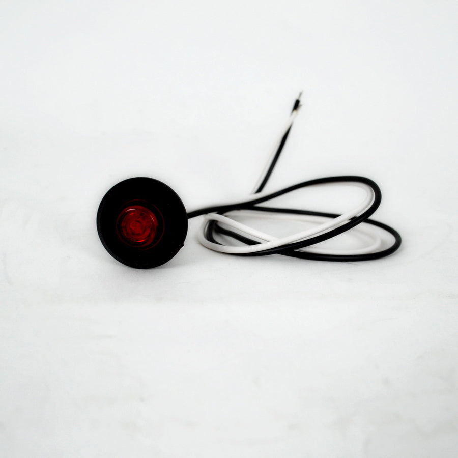 Rundes rotes LED-Markierungslicht, Eagle Eye, 12/24V, 25mm x 20mm, 750mm Kabel