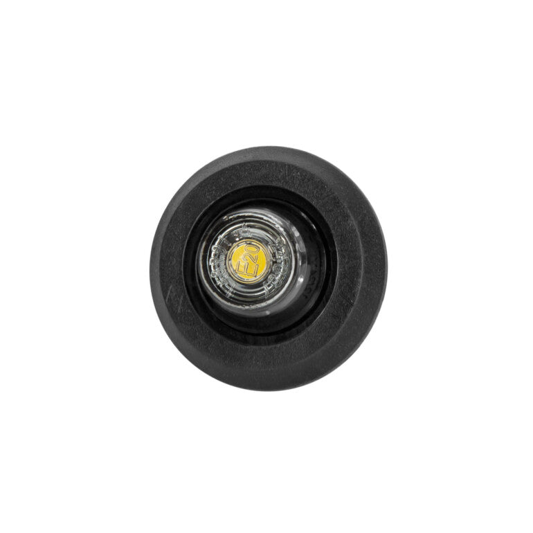 Round White LED Eagle Eye Marker Light, 12/24V, Smoked Lens, 25 x 20 mm