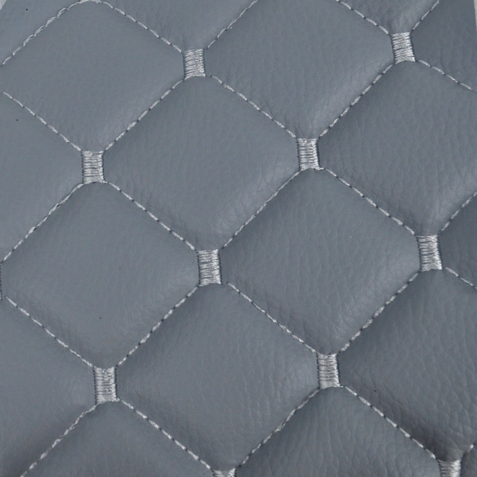 Tapis de tableau de bord droit – cuir synthétique (éco-cuir), gris, adapté pour Scania R 2009–2016, conduite à droite