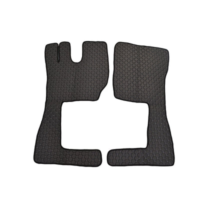 Γκρι πατάκια δαπέδου από τεχνητό δέρμα (eco leather) – σετ 2 τεμαχίων κατάλληλο για Volvo FH13 2002–2012