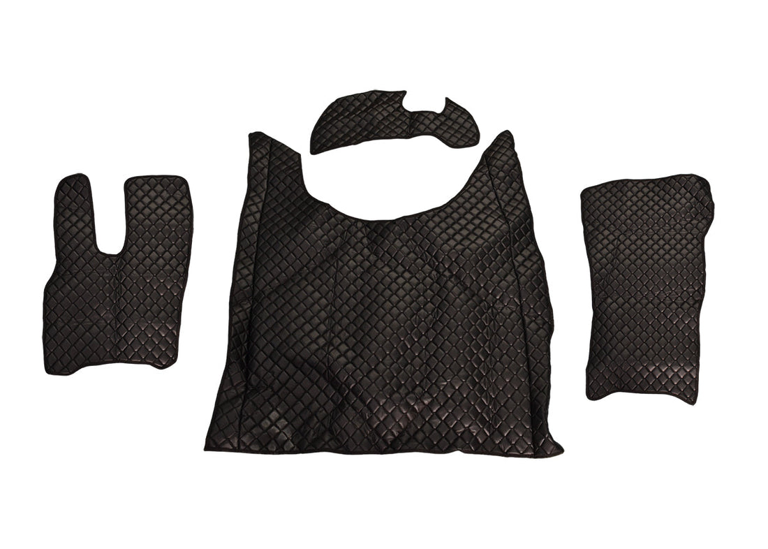 Black Eco Leather Floor Mats – suitable for DAF XG 2022+
