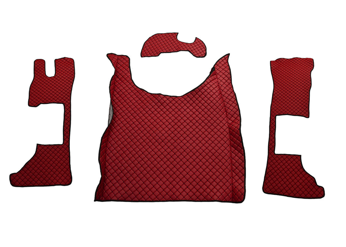 Bordeaux Eco Leather Floor Mats – suitable for DAF XG 2022+, Driver and Passenger, Long Model