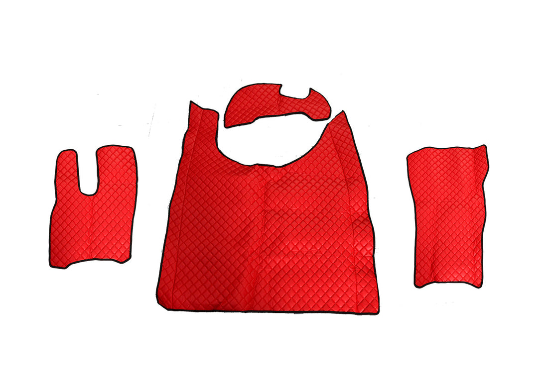 Red Leather Floor Mats – suitable for DAF XG 2022+