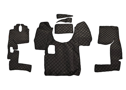 Tapis de sol en cuir synthétique noir – boîte manuelle Mercedes Axor 2005–2012 et Mercedes Atego 2010–2012