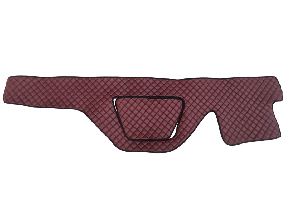 Tapis de tableau de bord – cuir synthétique (éco-cuir), bordeaux, adapté pour DAF XF 105 Euro 5 &amp; Euro 6 (2007+)