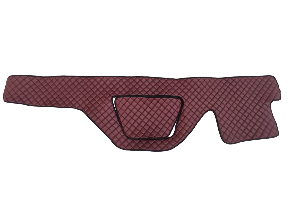Tapis de tableau de bord – cuir synthétique (éco-cuir), bordeaux, adapté pour DAF XF 105 Euro 5 &amp; Euro 6 (2007+)